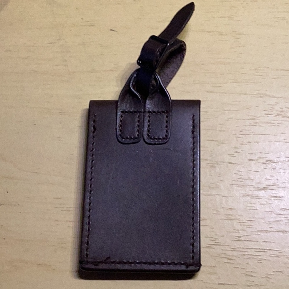Tumi Browm Leather Travel Tag - Picture 2 of 2